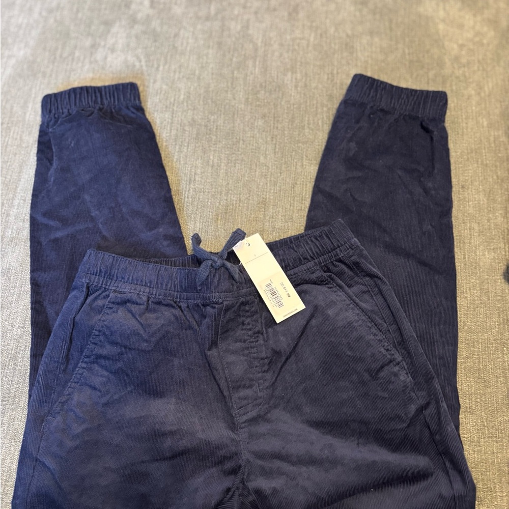 Janie and Jack Dark Blue Navy Corduroy Joggers